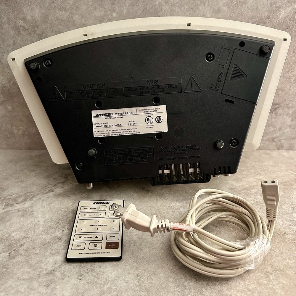 Bose Wave Radio Model AWR1-1W AM/FM Clock W/ Remote Works Intermittently, Static - Picture 7 of 7
